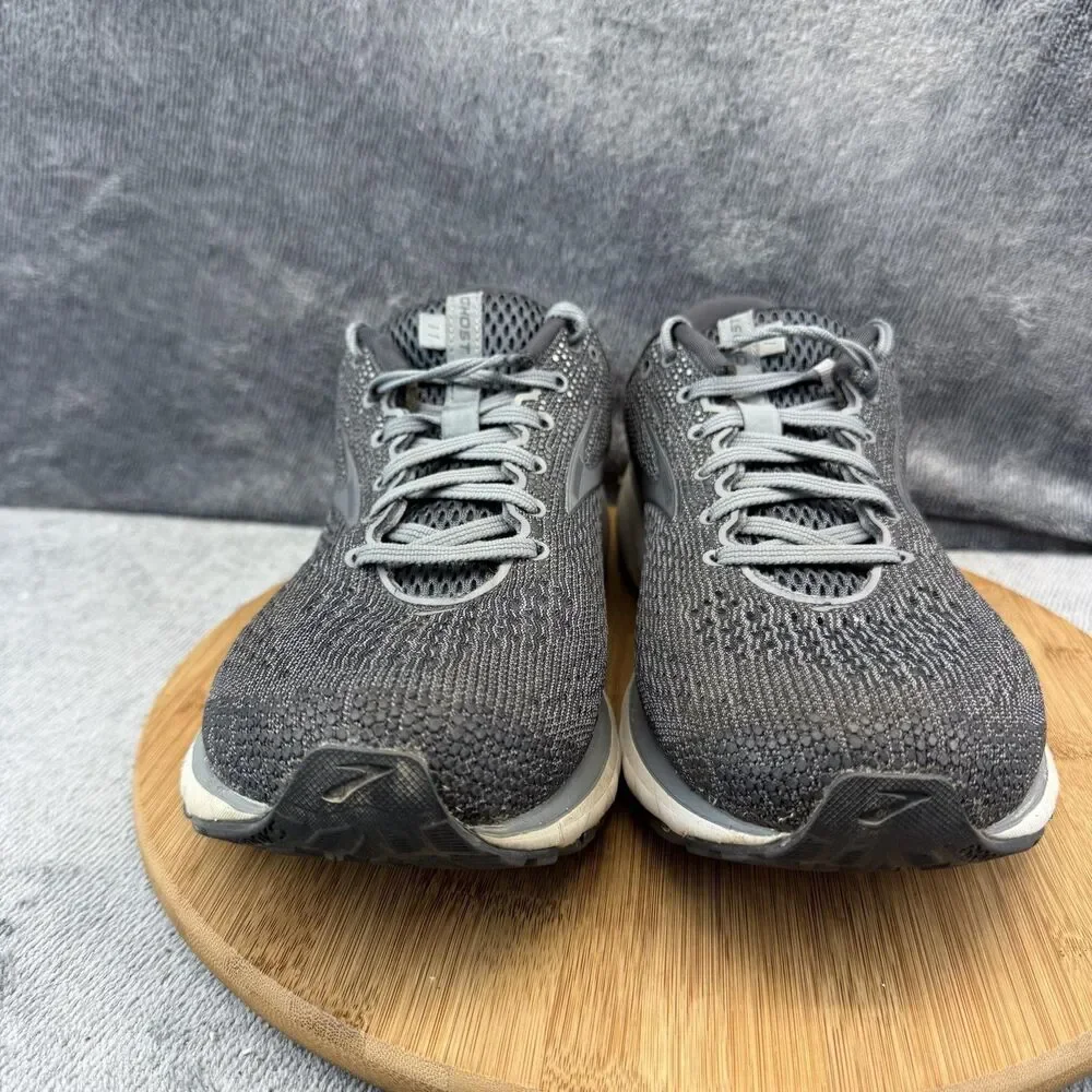 Brooks Ghost 11 Shoes Mens Size 11.5 2E Gray Running Sneakers 1102882E003
